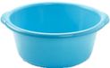 PLASTICFORTE Set van 2x stuks kunststof teiltjes/afwasbakken rond 6 liter blauw - Afmetingen 34 x 32 x 14 cm