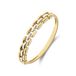 Lucardi Dames 14 karaat geelgouden ring met panthere schakel
