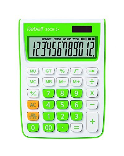 Rebell RE-SDC912GR bureaurekenmachine - Groen