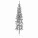 VidaXL Kunstkerstboom half met standaard smal 150 cm zilverkleurig