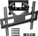 Merkloos support mural TV pour téléviseurs de 23 à 70 pouces - Pivotant et inclinable - Double bras - Jusqu'à 45 kg - VESA 400x400mm - Noir