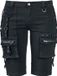 Gothicana by EMP Gothicana Zwarte denim shorts met gespen - Dames - 28