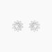 Boucles d'oreilles puces argent blanc chéri perle de culture oxydes