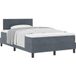 Prolenta Maison Exclusive - Lit boxspring avec tête de lit, gris foncé, 120 x 200 cm, velours