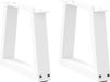 vidaXL Salontafelpoten - 2 stuks - V-vormig - 40 cm - Staal - Wit