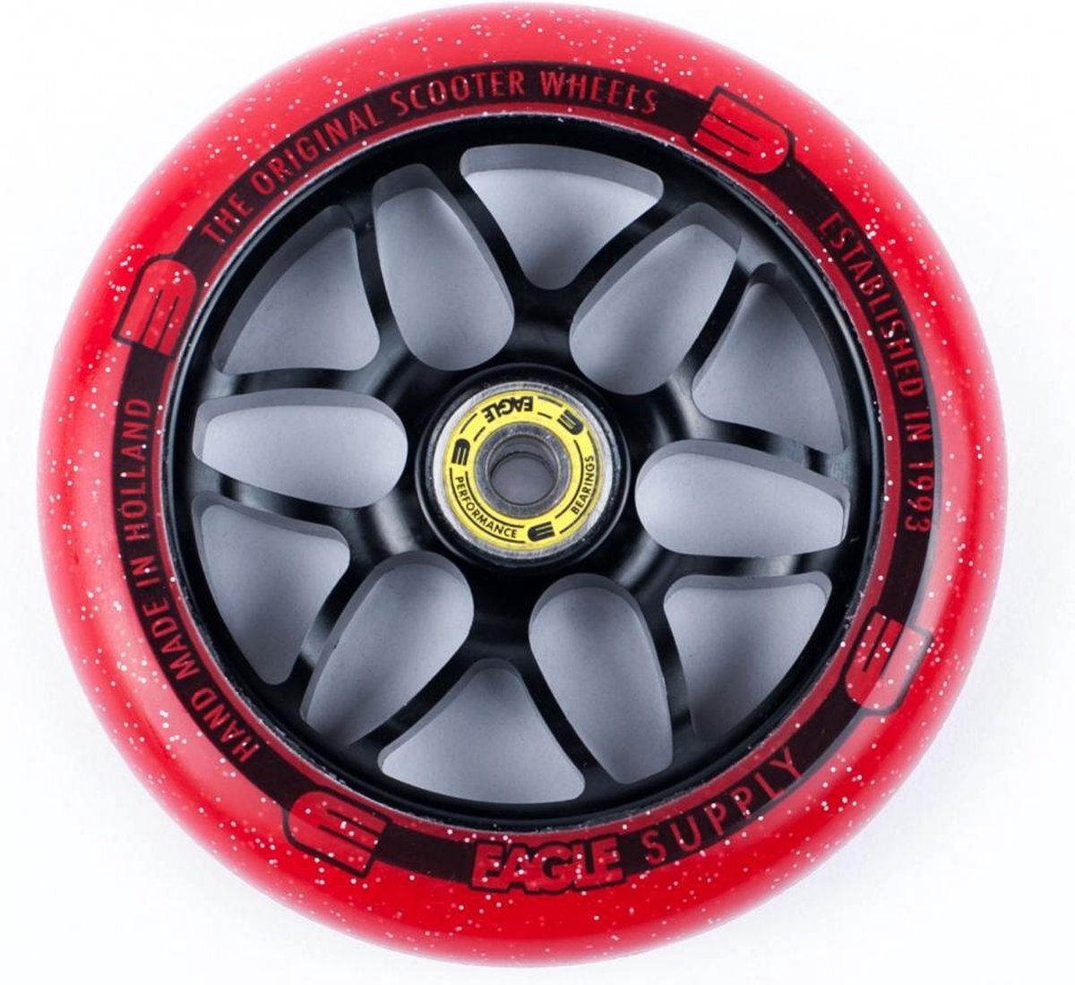 Eagle Supply wheel 120mm Black Red