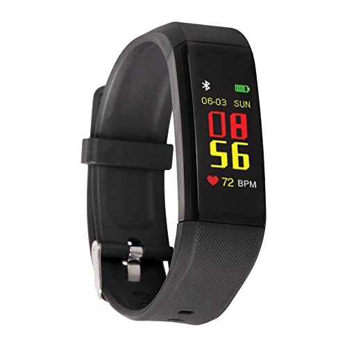 257 TWENTYFIVESEVEN FT300 Fitnesstracker, stappenteller, horloge met oximeter (SpO2), hartslagmeter voor pols en druk, meldingen voor iOS, Android telefoon, zwart