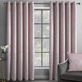 Sleepdown Marmer Effect Fluwelen Verduisterende Thermische Geïsoleerde Ooggordijnen voor Slaapkamer en Woonkamer - 90x72 - Blush Roze - 2 Panelen
