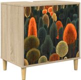 vidaXL Badkamerkast ZAANDAM Sonoma 60 x 40 x 60 cm Bewerkt hout