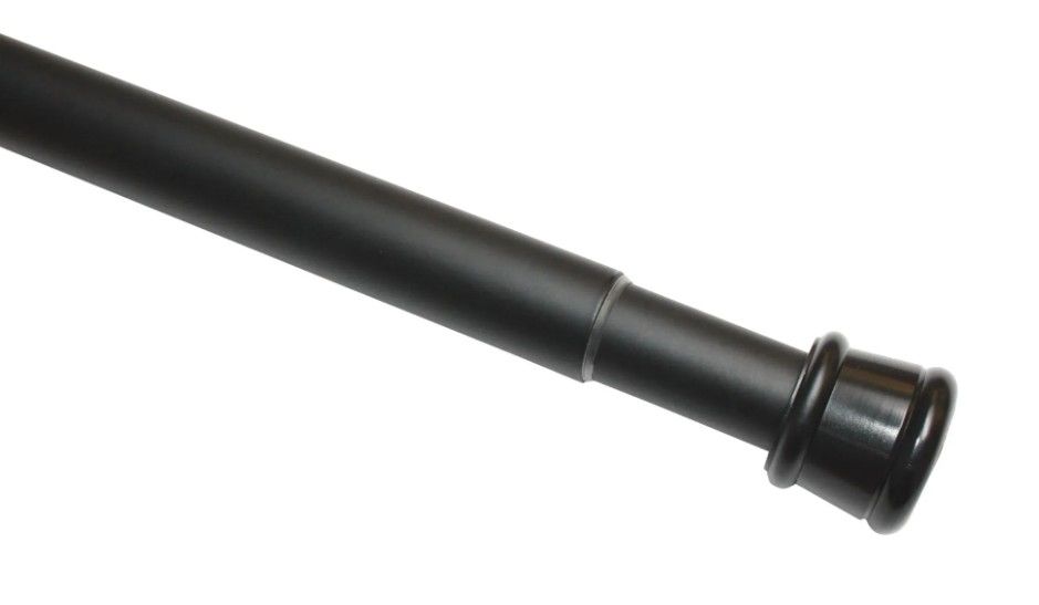 Gardinia Black Metal Adjustable Curtain Rod - 65-100cm