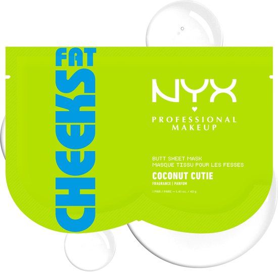 NYX Professional Makeup Fat Cheeks Butt Sheet Mask - Hydraterend - Verzorgende formule - Coconut Cutie - 1 ST