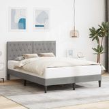 vidaXL Bedframe met hoofdeinde, lichtgrijs, 120 x 200 cm, fluweel