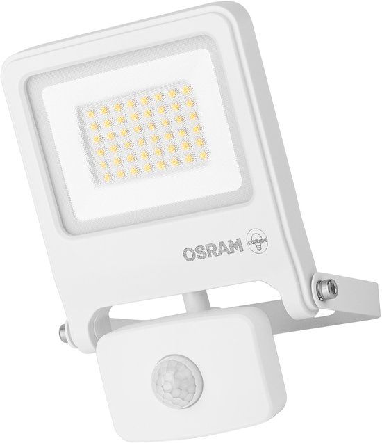 Osram ENDURA FLOOD PC 30W LED-schijnwerper met sensor, 3000K warm wit, 3000 lumen, IP44 wit