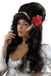 Bristol Novelty Ltd Bristol Novelty Womens/Ladies Curly Beehive With Rose Wig (Black)