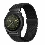 By Qubix Qubix - Braided Nylon Watch Band with Parachute Clasp - 20mm Quickfit - Black - Compatible with Garmin Fenix 9 / 9 Pro - 43mm