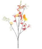 PrettyPlants Gemixte Kunstbloementak 119cm Rood/Oranje