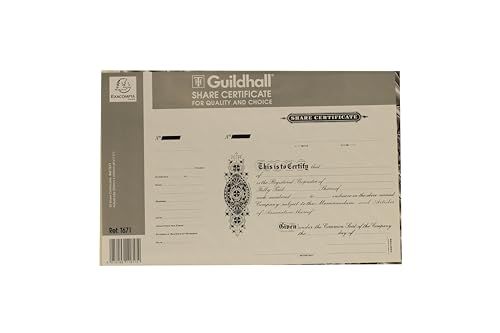 Exacompta Guildhall Share Certificate Book, BLAUW