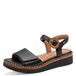 Tamaris sandales compensées pour femmes en noir