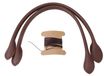 Lot de 2 sangles en cuir véritable pour sacs, poignées de sacs à fabriquer soi-même, couleur marron