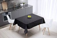 Bonamaison Tafelkleed, Anti-Mold, Sneldrogend, Waterdicht, 100% Polyester Tafellaken, Paars, zwart, 140 x 140 Cm