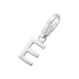 Giorgio Martello Milano Giorgio Martello letter E charm | bedel | gerhodineerd zilver 925/000 | clip-on | karabijn sluiting
