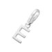 Giorgio Martello Milano Giorgio Martello letter E charm | bedel | gerhodineerd zilver 925/000 | clip-on | karabijn sluiting