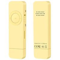 ELVANZA MP3-speler met ingebouwde luidspreker, compatibel met TF-kaarten, ondersteunt afspelen per map, 16 GB, geel