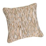 LINDER - Kussen gevuld met upcycle/gerecyclede stof - Geweven en geverfd in Frankrijk - Passepoil afwerking - Afneembare hoes - Kleur: okergeel - Afmetingen 45x45cm - Basalt collectie