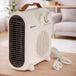 M Mimotec White Broken Compact Elektrische ventilatorkachel, 2.000 W, 3 standen (ventilator/laag/hoog), regelbare thermostaat, IP20, stil <53 dB, oververhittingsbeveiliging