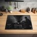 Merkloos KitchenYeah® Inductie beschermer 71x52 cm - Boerin bij het haardvuur - Vincent van Gogh - Zwart - Wit