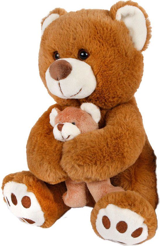 Take Me Home Pluche Beer met baby 25 cm