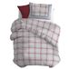 PENSIERI DELICATI Beddengoedset voor eenpersoonsbed, flanel, 100% katoen, dekbedovertrek 155 x 200 cm en kussensloop 52 x 82 cm, gemaakt in Italië, machinewasbaar op 40 °C, motief: rood hert