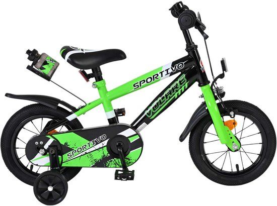 Volare Sportivo - 12 Inch Kinderfiets - Jongens - Groen/Zwart