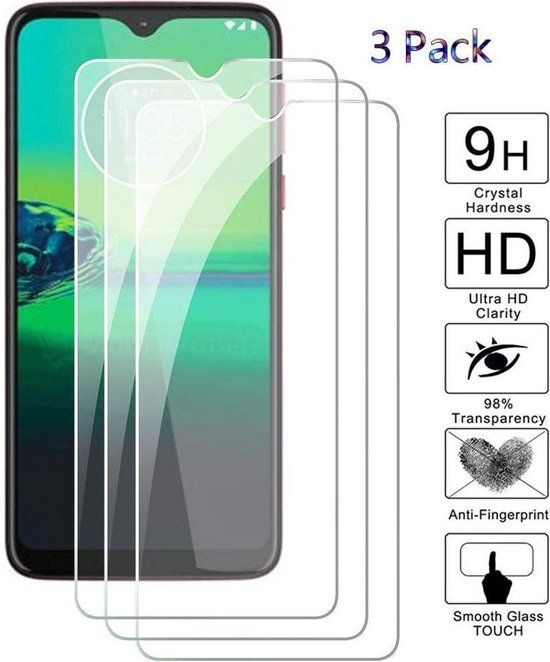 3x Screenprotector Tempered Glass Motorola Moto G8 Play - 9H