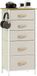 HOMCOM stoffen dressoir, vliesstof, 45x30x94,5 cm, beige