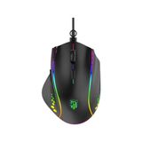 Smartketing Officiële gaming-muis Atlético de Madrid | Met achtergrondverlichting | Zwart