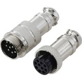 TRU COMPONENTS TC-13895628 Connecteur rond Prise, Contact femelle Nombre total de pôles : 10 Série (connecteurs circulaires) : GX16 1 jeu(x)