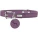 HUNTER Hondenhalsband Aalborg, Lila, Leer, Maat 52