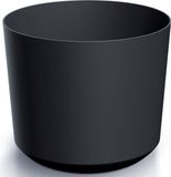 Prosperplast Plantenpot/bloempot Babylon - kunststof - buiten/binnen - antraciet grijs - D39 x H39 cm