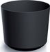 Prosperplast Plantenpot/bloempot Babylon - kunststof - buiten/binnen - antraciet grijs - D39 x H39 cm