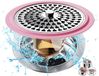 Sans marque Passoire - Capteur de cheveux en silicone et acier inoxydable - Pour douche, baignoire et cuisine