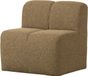 WOOOD Mojo Eetbankje 84cm Met Rugleuning - Bouclé - Geel/Bruin Melange