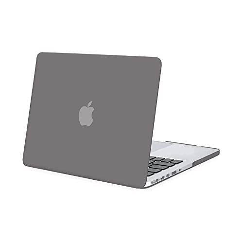 MOSISO Compatibel met MacBook Pro Retina 13 inch Hoes Oudere versie (Model: A1502 & A1425) (Release 2015 - eind 2012), Plastic Harde Schaal Case Cover, grijs