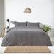 The Linen Yard Cheveron Tuft Dekbedset, Houtskool, King