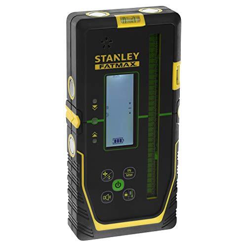 Stanley FatMax ontvanger voor roterende laser (voor groene laser, groot werkbereik: Ø 600 m, radius 300 m, 2 nauwkeurigheidsniveaus, extra groot ontvangervenster), zwart/geel