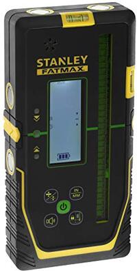 Stanley FatMax ontvanger voor roterende laser (voor groene laser, groot werkbereik: Ø 600 m, radius 300 m, 2 nauwkeurigheidsniveaus, extra groot ontvangervenster), zwart/geel
