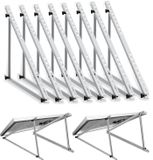 Rhein Beleuchtung 8 stuks balkoninstallatiehouder, zonnepaneelhouder, 114 cm voor het monteren van zonnepanelen, verstelbare hoek 0-90 graden, geschikt voor PV-modules