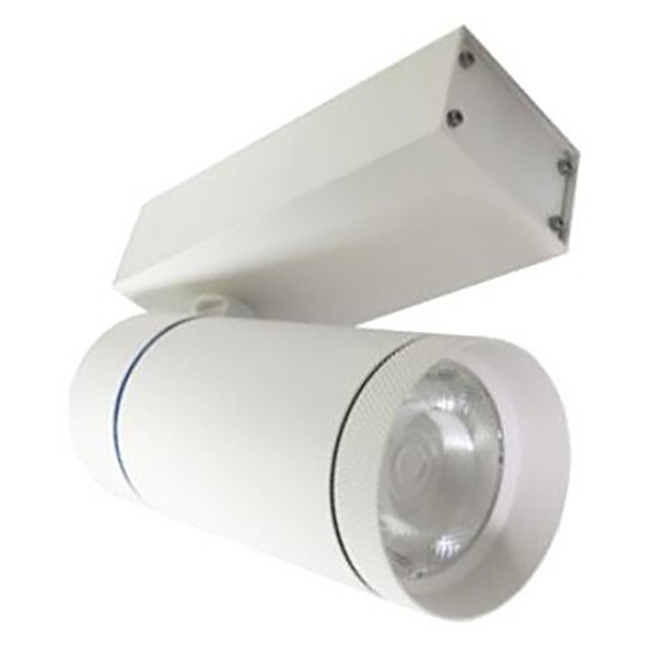 BES LED LED Railverlichting - Track Spot - Facto - 30W 3 Fase - Rond - Natuurlijk Wit 4000K - Mat Wit Aluminium