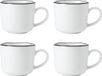 Mikasa Limestone Mokken Set van 4 - Porselein - Wit - 360ml