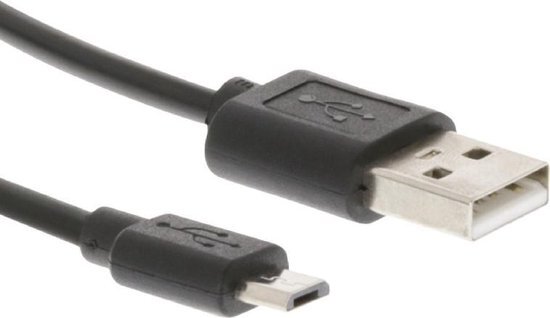 Valueline USB2.0 A naar Micro USB2.0 B Kabel 1 Meter - Zwart